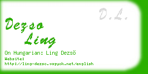 dezso ling business card